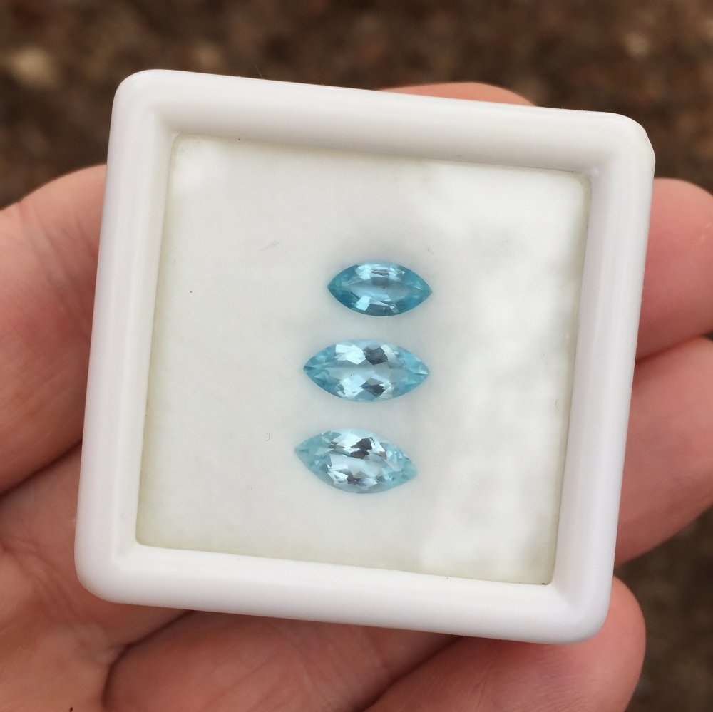 Natural Fine Blue Aquamarine Lot Brazil 2.40 Carats  Litnon.com