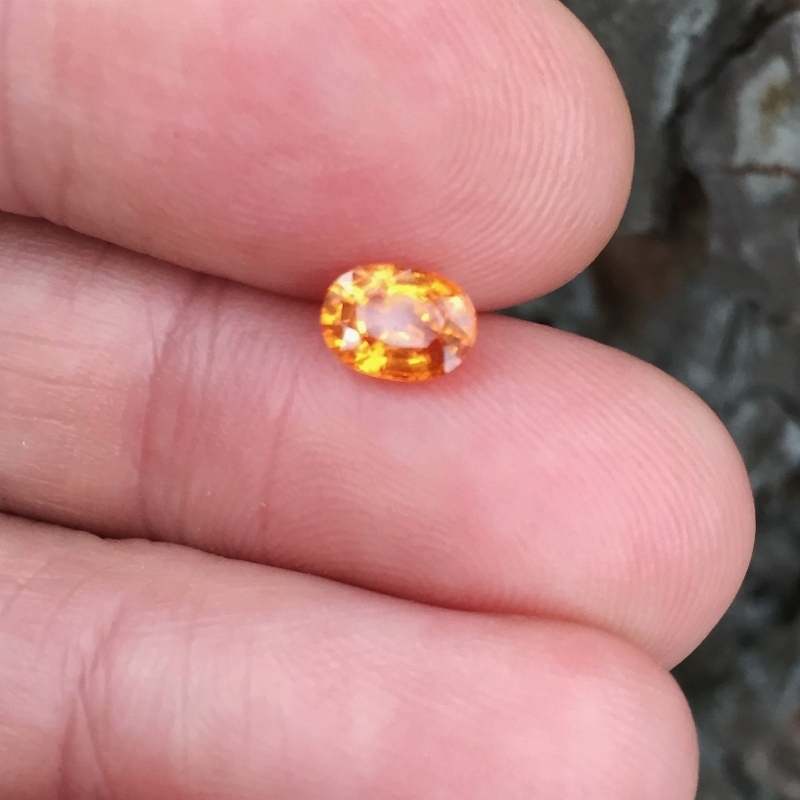  Orange and Clean Spessartite Garnet Nigeria 1.21 carats GLI Litnon.com