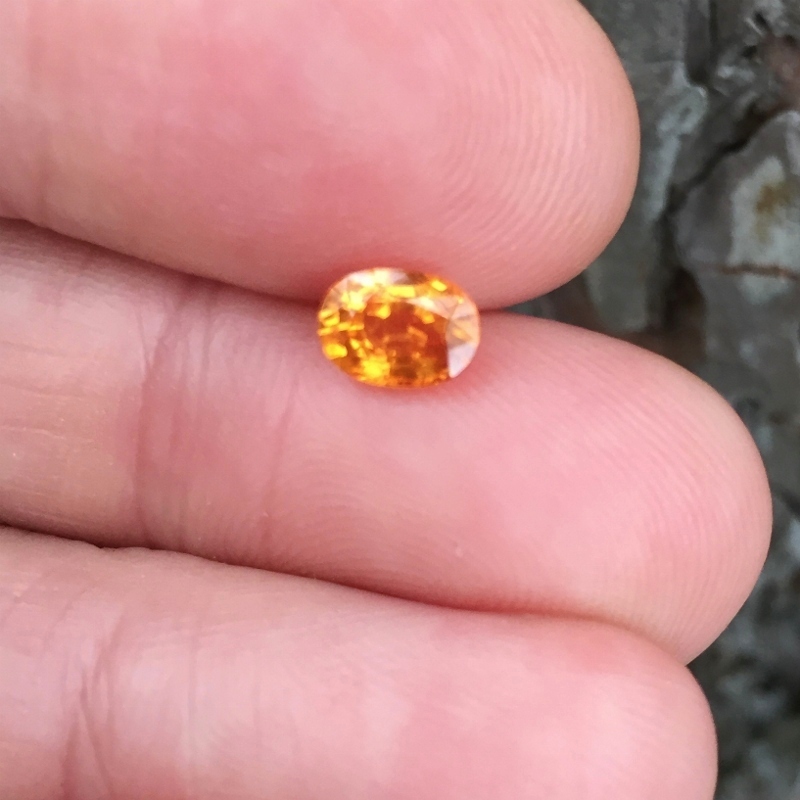  Orange and Clean Spessartite Garnet Nigeria 1.21 carats GLI Litnon.com