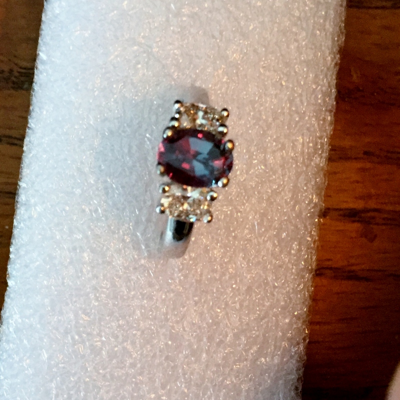 GIA Certified Natural 1.66 Carat Alexandrite Diamond Ring 14kt Litnon.com