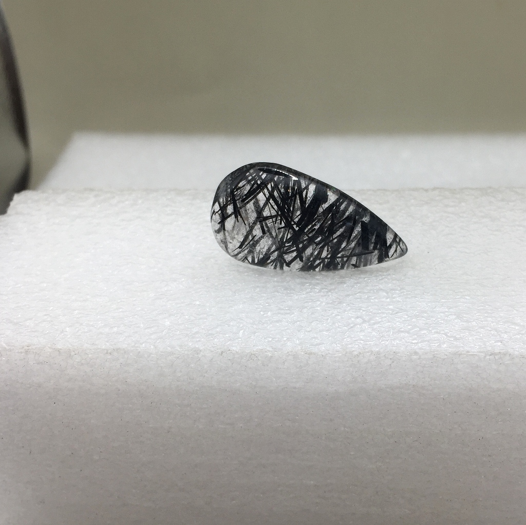 Big Brazil Black Tourmaline In Quartz Cabochon 19.8 Carats Litnon.com