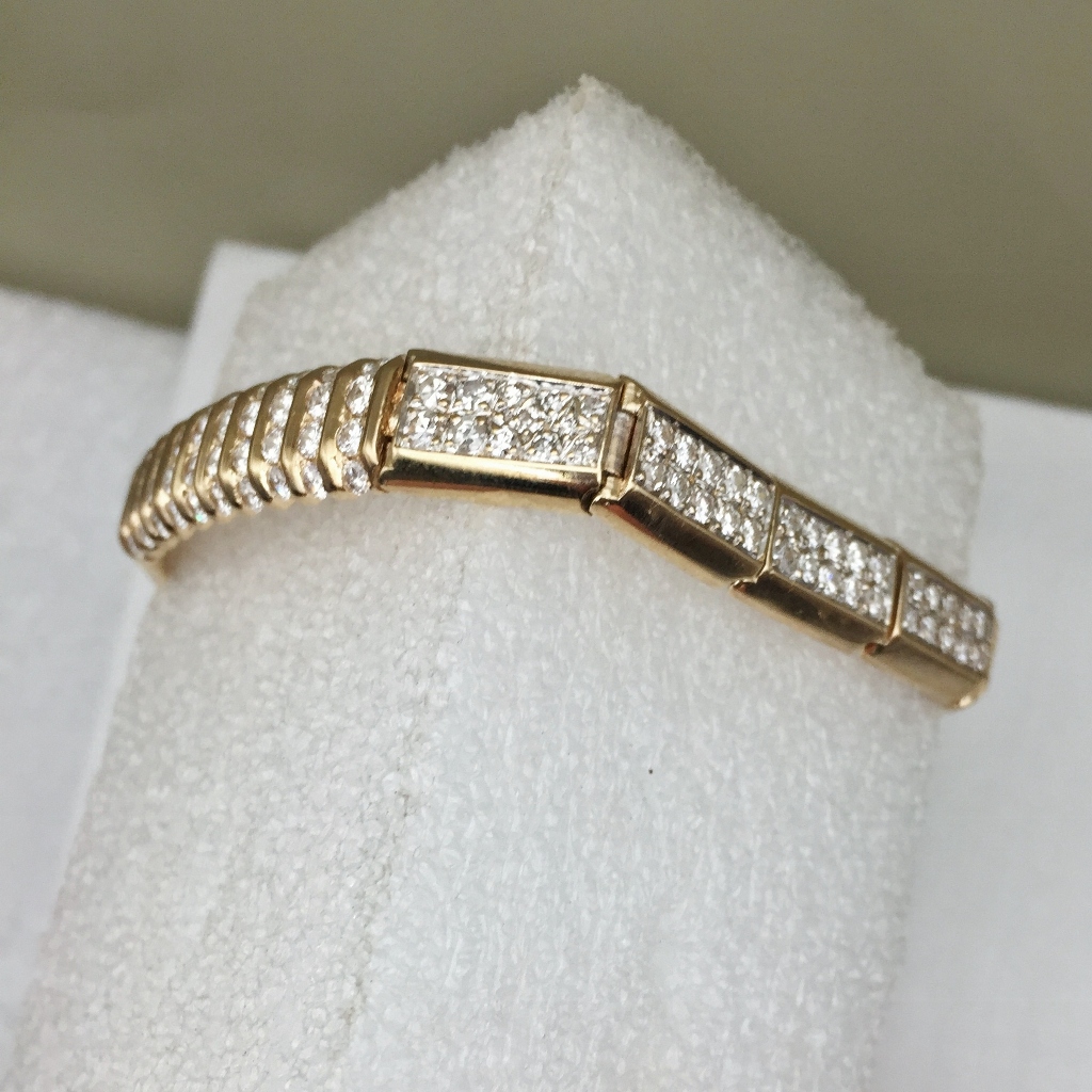 Fine Quality Heavy 14K Diamond Bracelet 6.0 Carats   Litnon.com