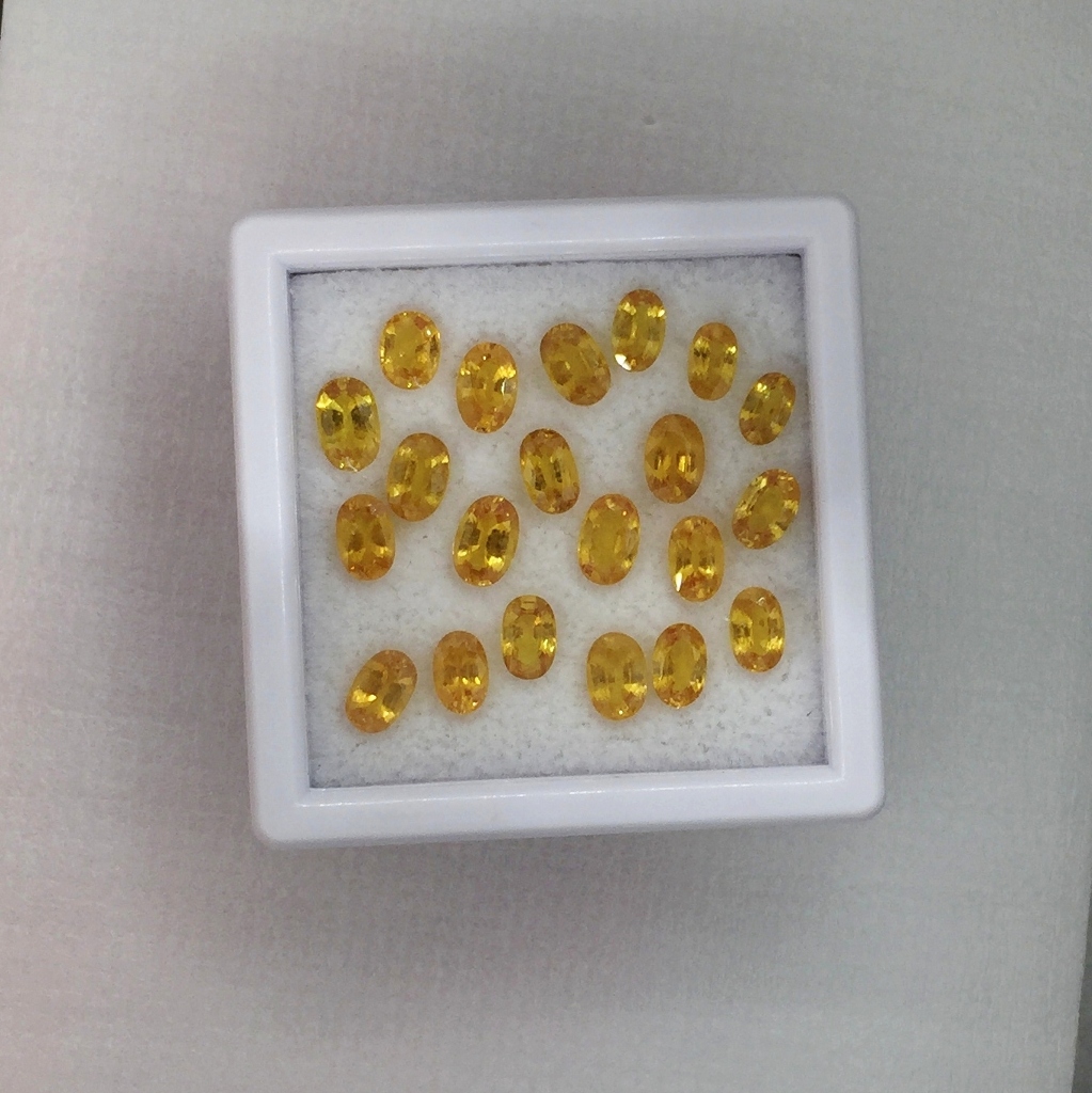 Rich Color Untreated Natural Yellow Ceylon Sapphire Lot 10.76 Carats Litnon.com