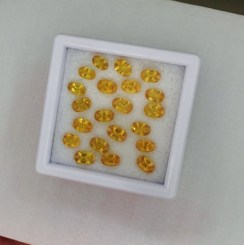 Rich Color Untreated Natural Yellow Ceylon Sapphire Lot 10.76 Carats Litnon.com