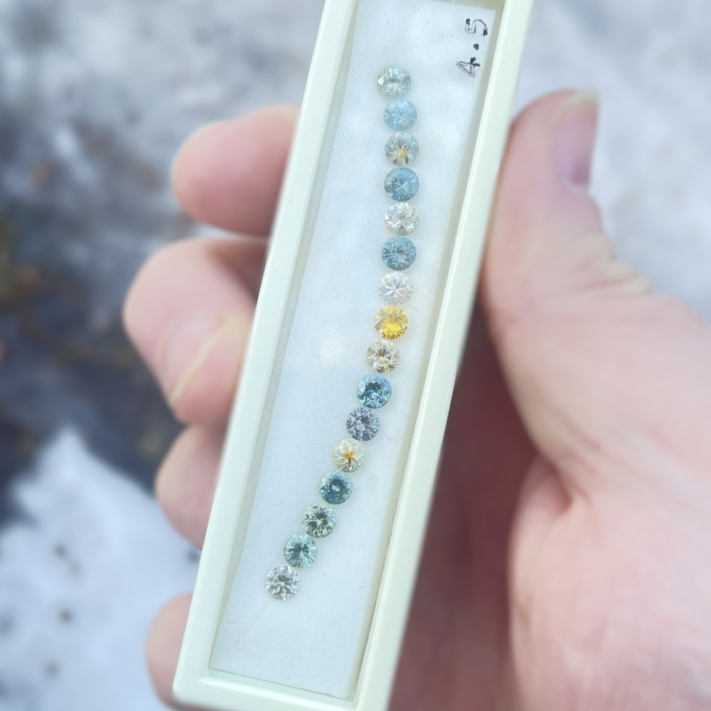 Unheated Multi-Color Montana Sapphire Suite 8 Carats Litnon.com