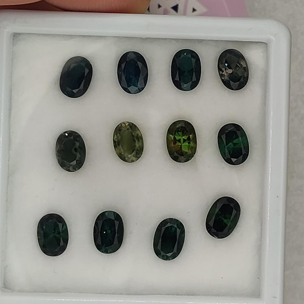 Old Stock Dark Blue to Green Green Tourmaline Brazil 9.48 carat Litnon.com