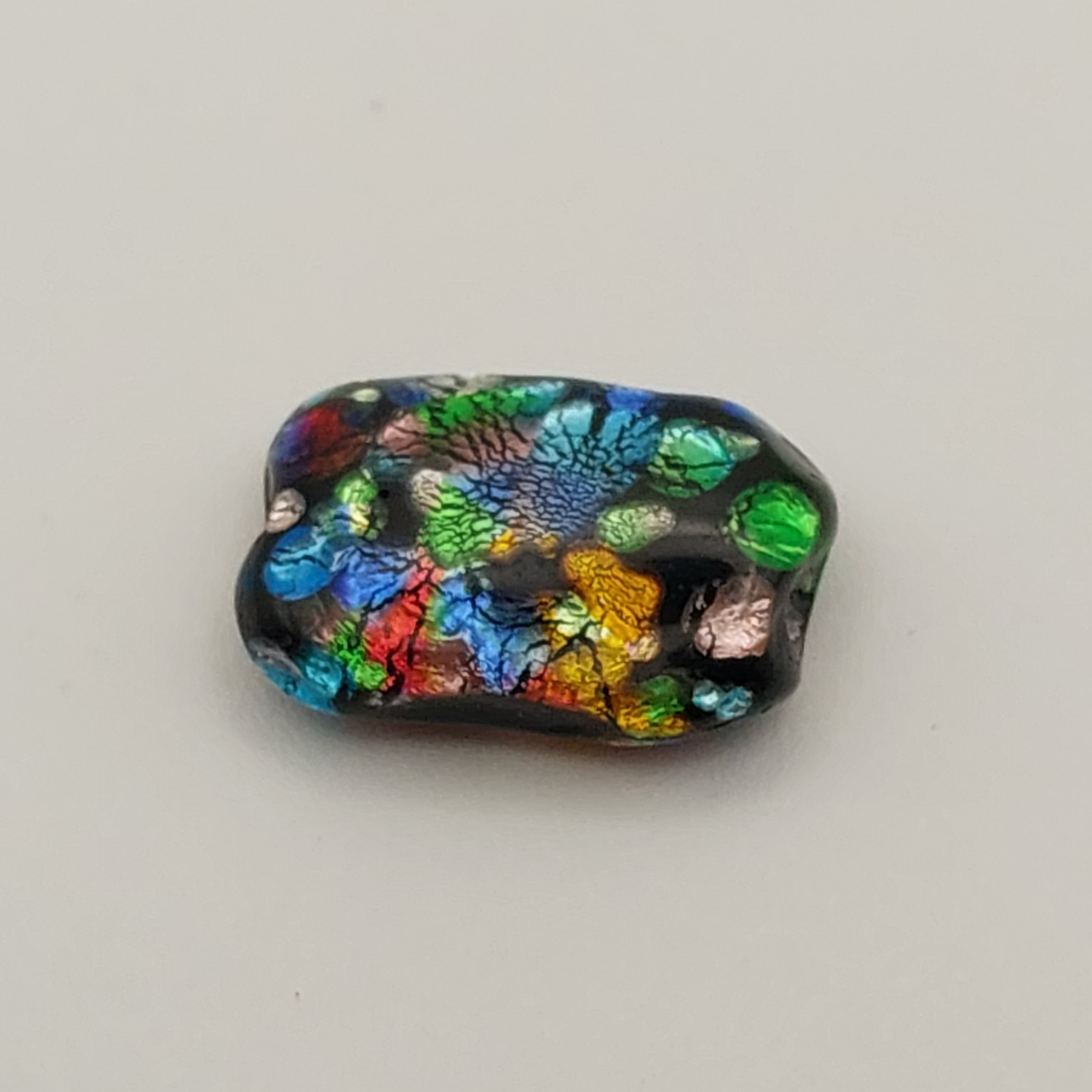 Unique Melted Dichroic Glass Freeform Cabochon Litnon.com