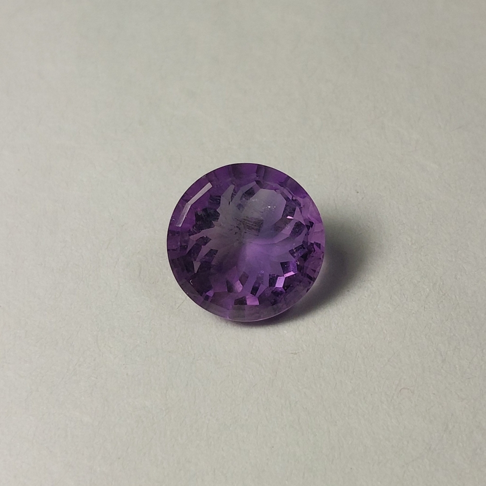 Unique Spider Amethyst | Custom Pavilion Etching 3.61 ct  Litnon.com