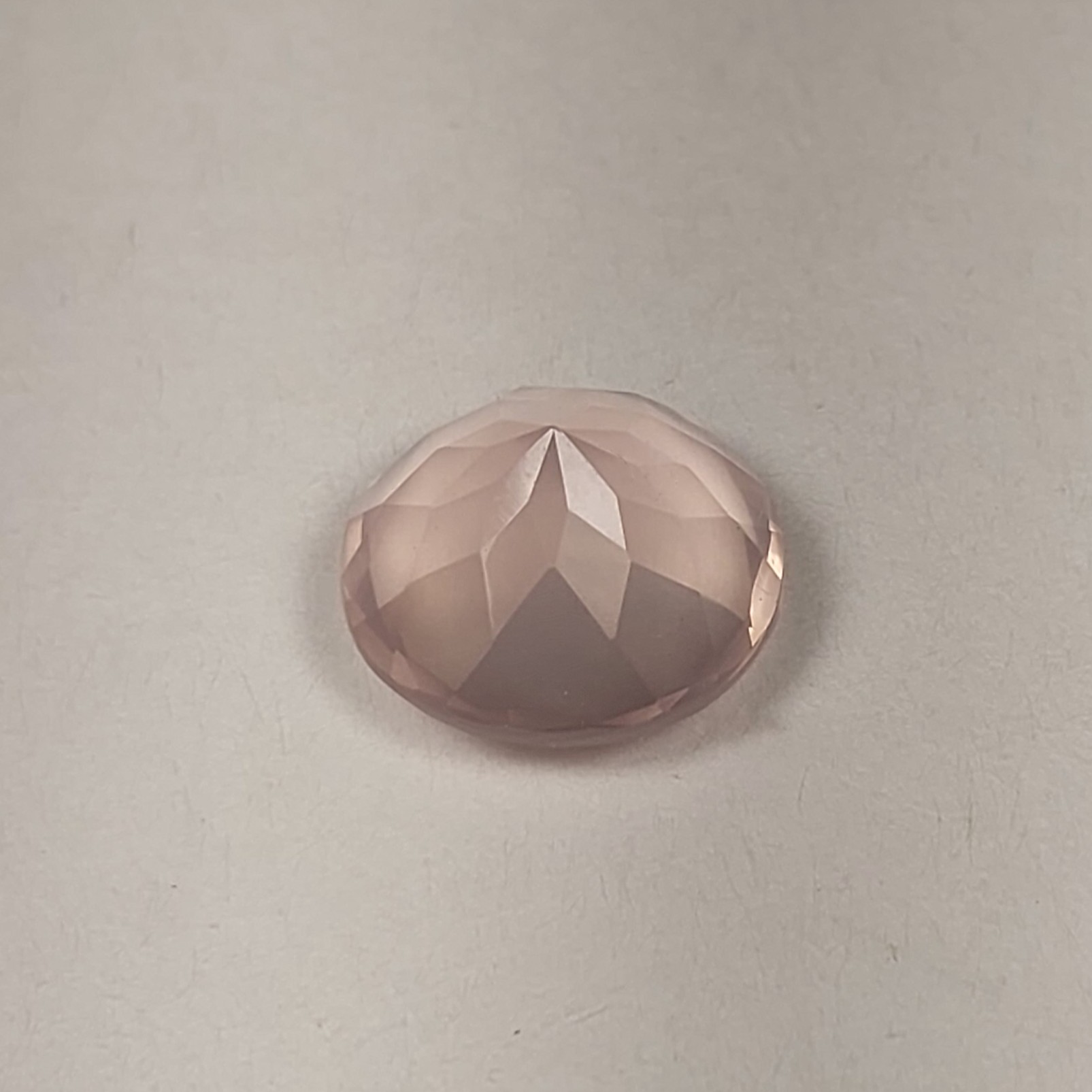 6.09 ct Light Rose Quartz | Custom Portuguese Cut Litnon.com