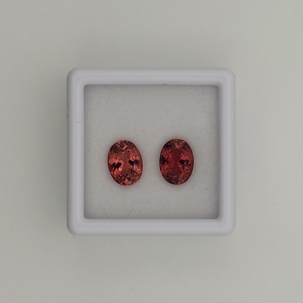 Rich Orangy Pink  Tourmaline Pair Nigeria 2.51 Carats  Litnon.com