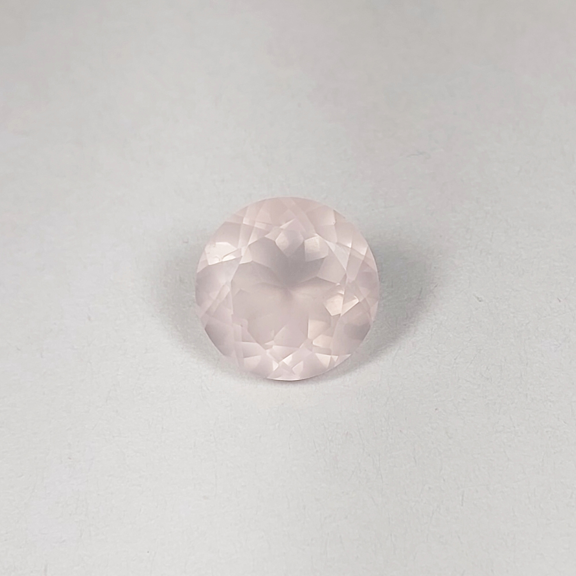 6.09 ct Light Rose Quartz | Custom Portuguese Cut Litnon.com