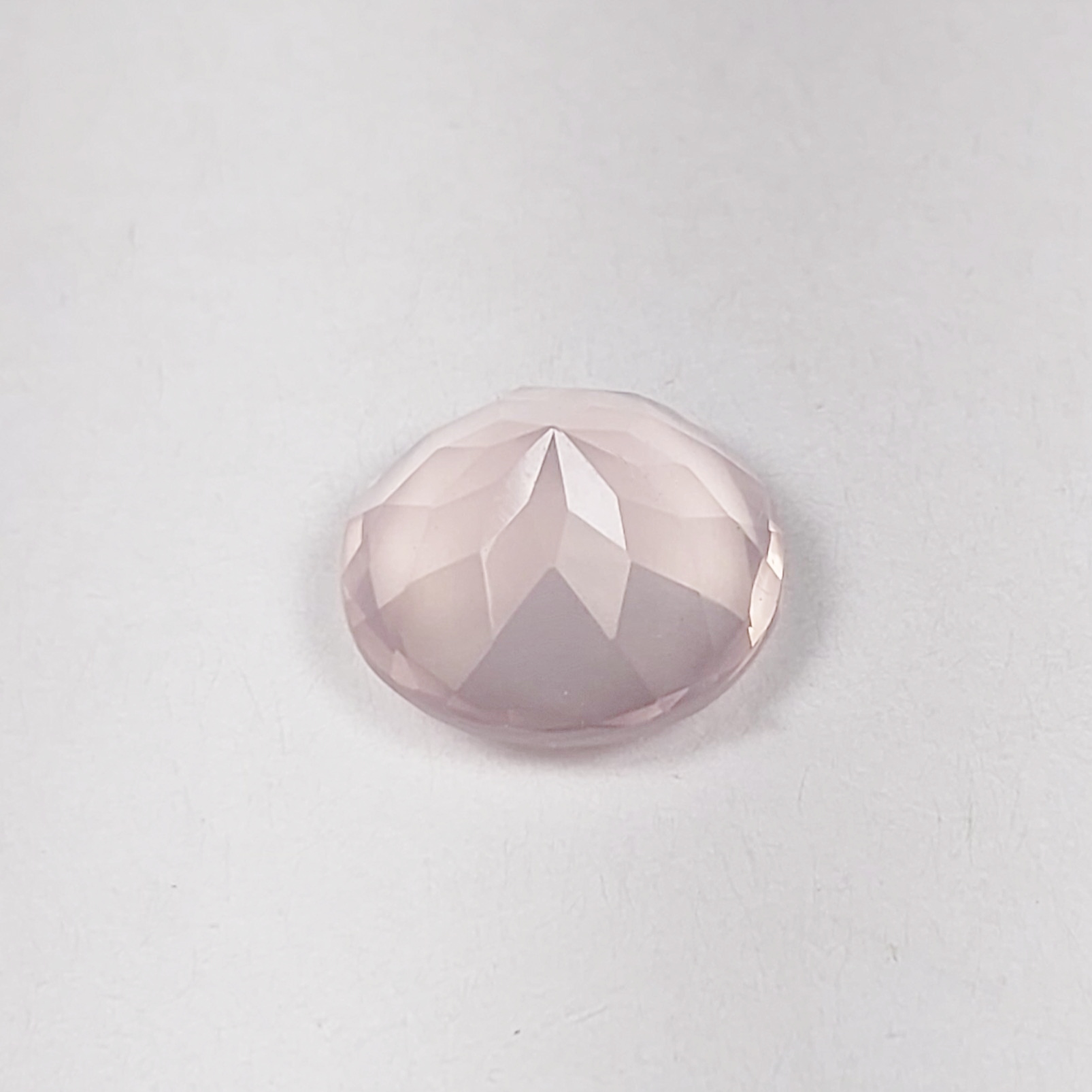 6.09 ct Light Rose Quartz | Custom Portuguese Cut Litnon.com