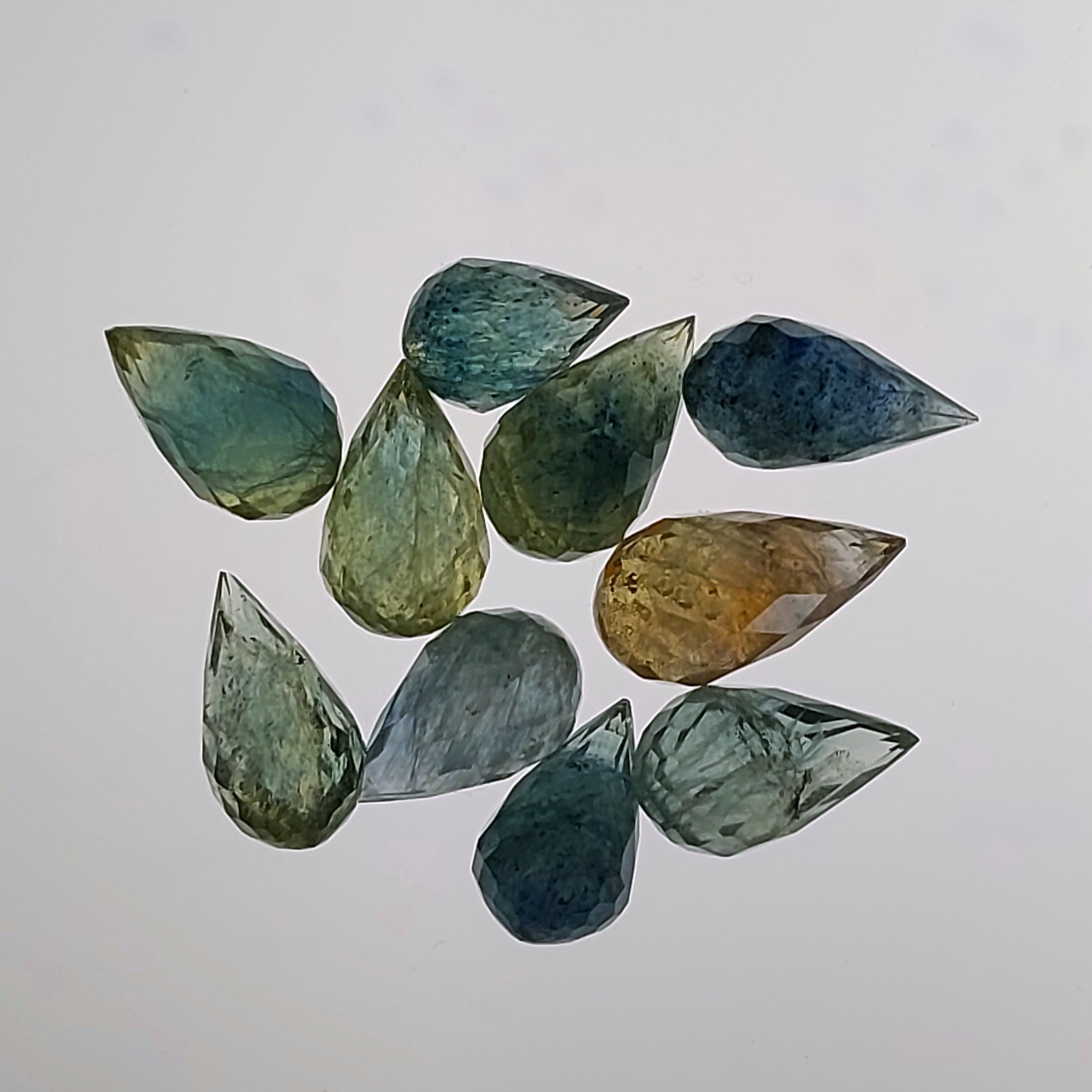 Old Stock Natural Montana Sapphire Briolette Litnon.com