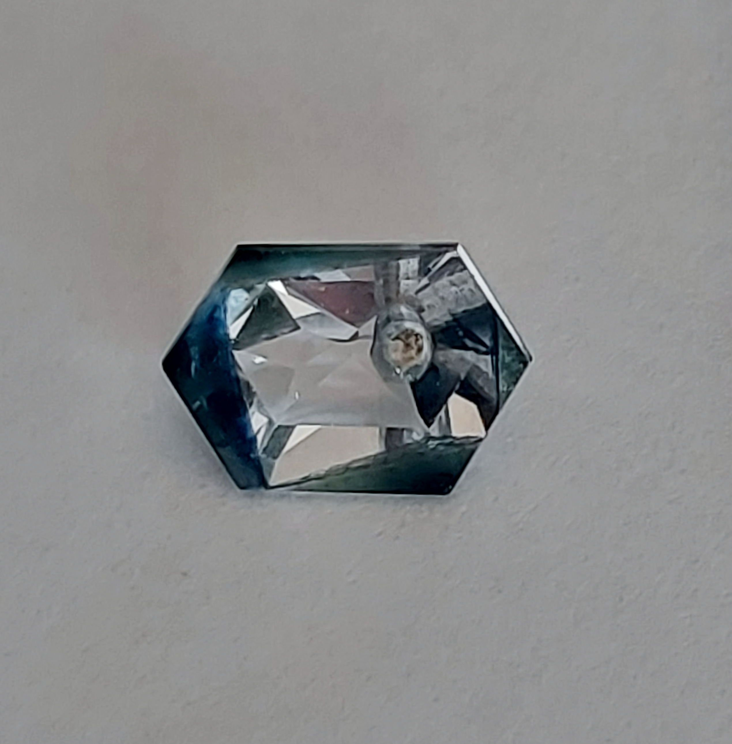 Montana Sapphire with Sapphire Crystal Inclusion 3.42 Carats Litnon.com