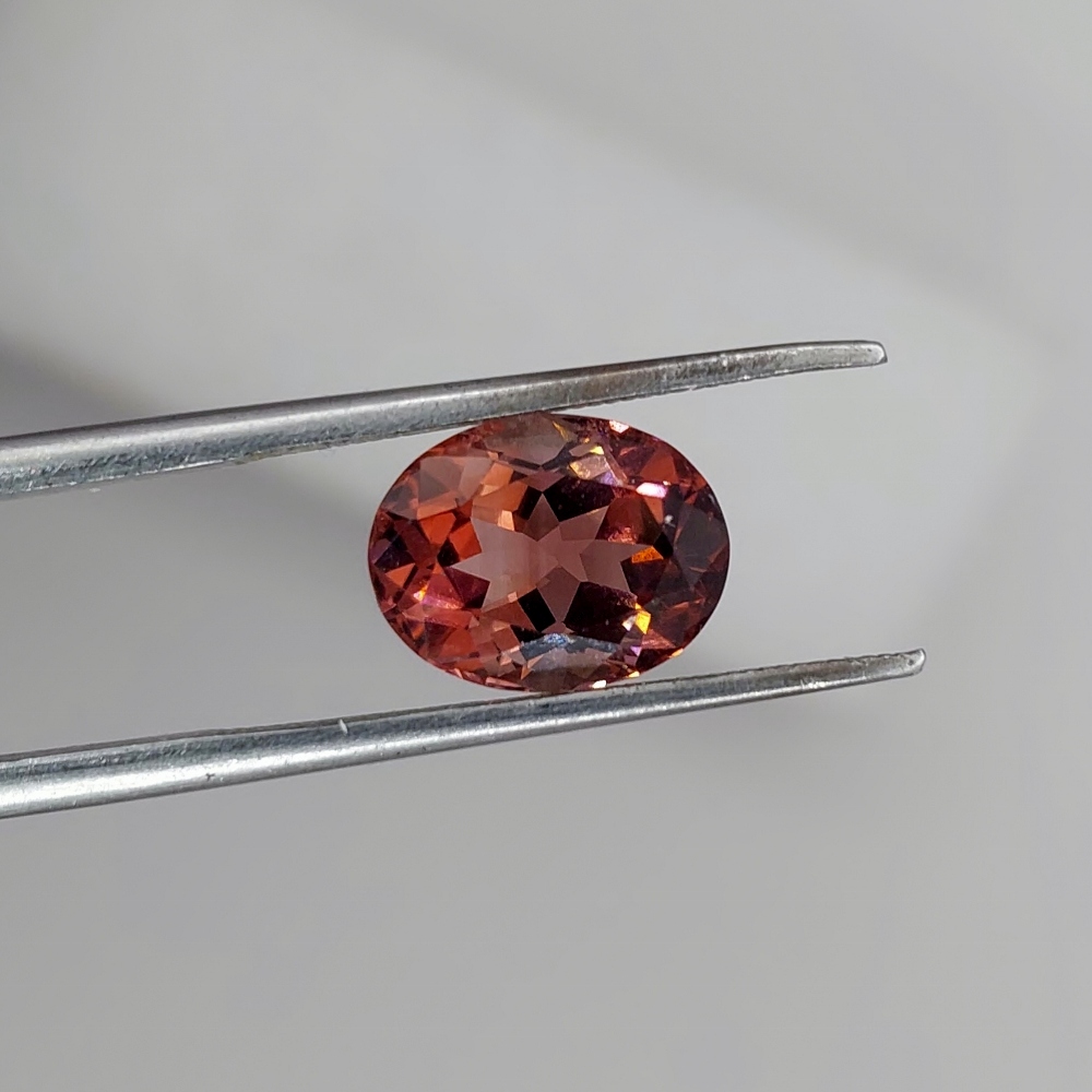 Oval Facet Pink Orange Tourmaline Nigeria 2.96 Carats Litnon.com