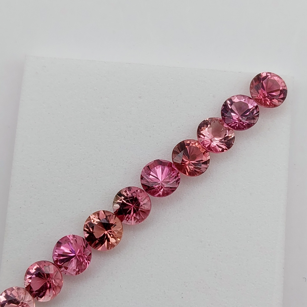 Quality Pink Tourmaline Suite Nigeria 4.5 mm 3.47 Carats Litnon.com