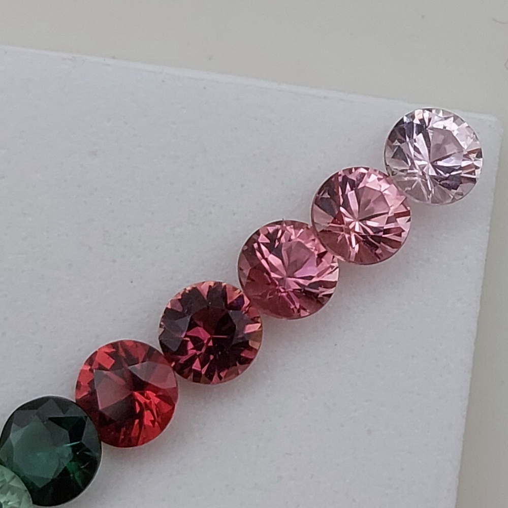 Quality Multi-Color Tourmaline Suite Nigeria 4.5 mm 3.42 Carats Litnon.com