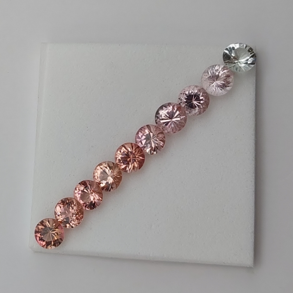 Quality Pink Tourmaline Suite Nigeria 4.5 mm 3.43 Carats Litnon.com