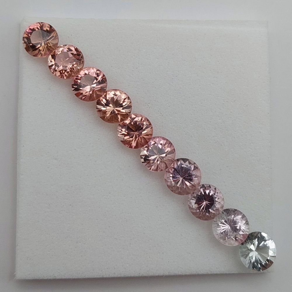 Quality Pink Tourmaline Suite Nigeria 4.5 mm 3.43 Carats Litnon.com