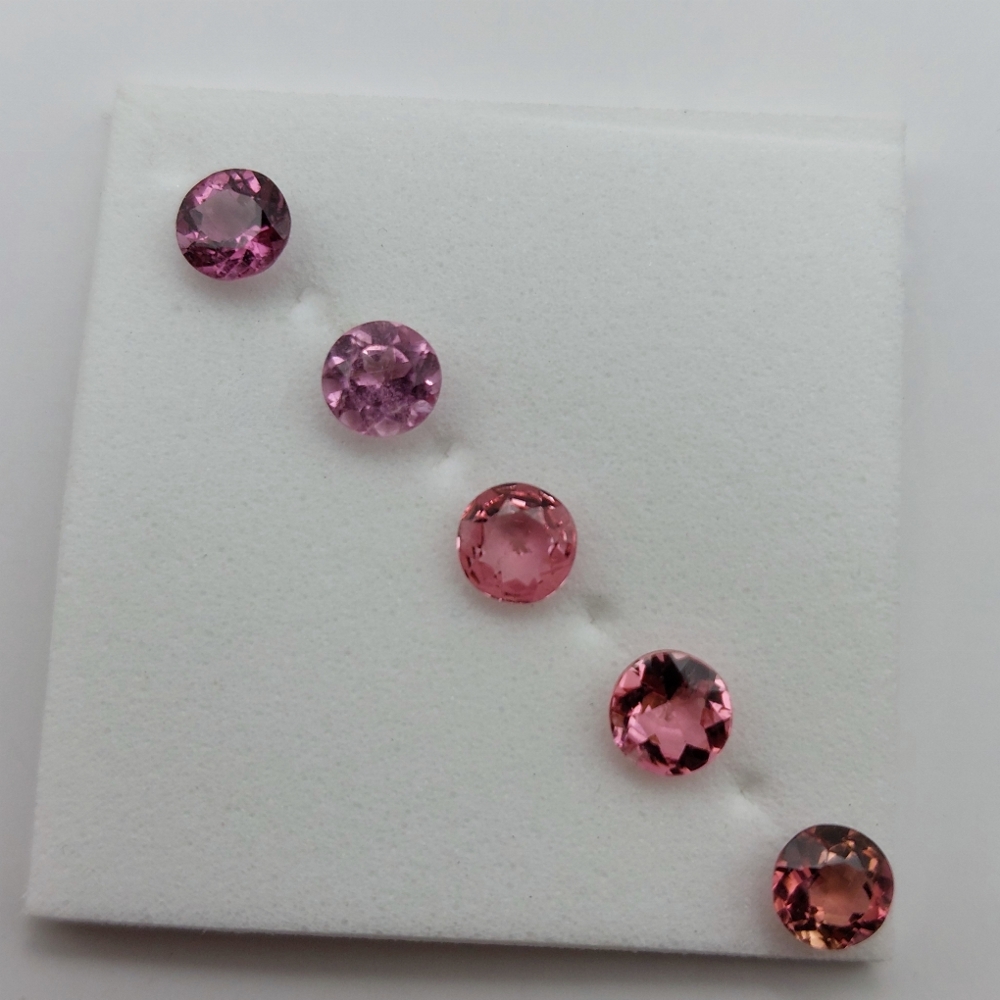 Pink Tourmaline Suite Nigeria 4.5 mm 1.57 Carats Litnon.com