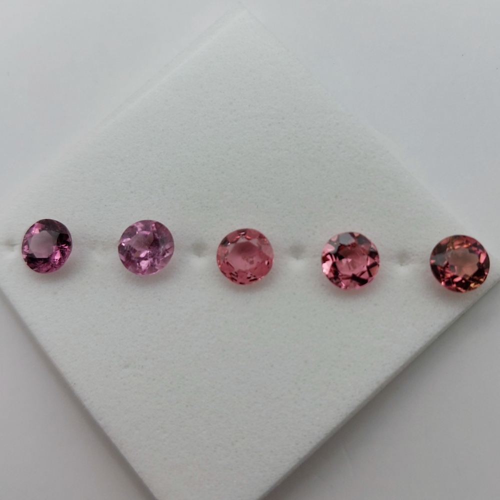 Pink Tourmaline Suite Nigeria 4.5 mm 1.57 Carats Litnon.com
