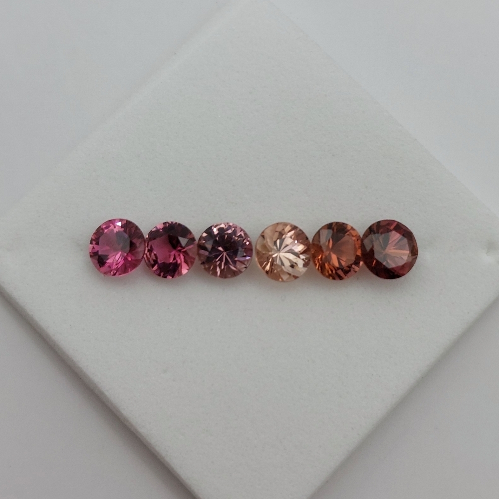 Pink Tourmaline Suite Nigeria 4.5 mm 2.15 Carats Litnon.com