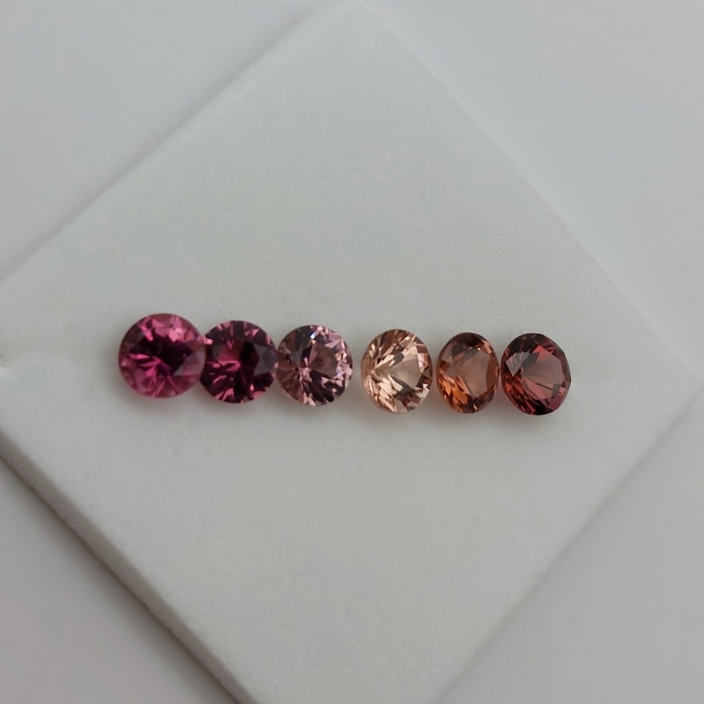 Pink Tourmaline Suite Nigeria 4.5 mm 2.15 Carats Litnon.com