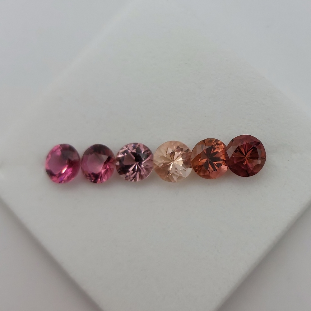 Pink Tourmaline Suite Nigeria 4.5 mm 2.15 Carats Litnon.com