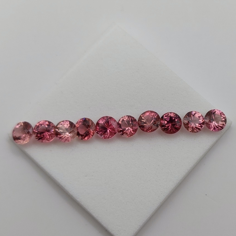 Pink Tourmaline Suite Nigeria 4.5 mm 3.35 Carats Litnon.com