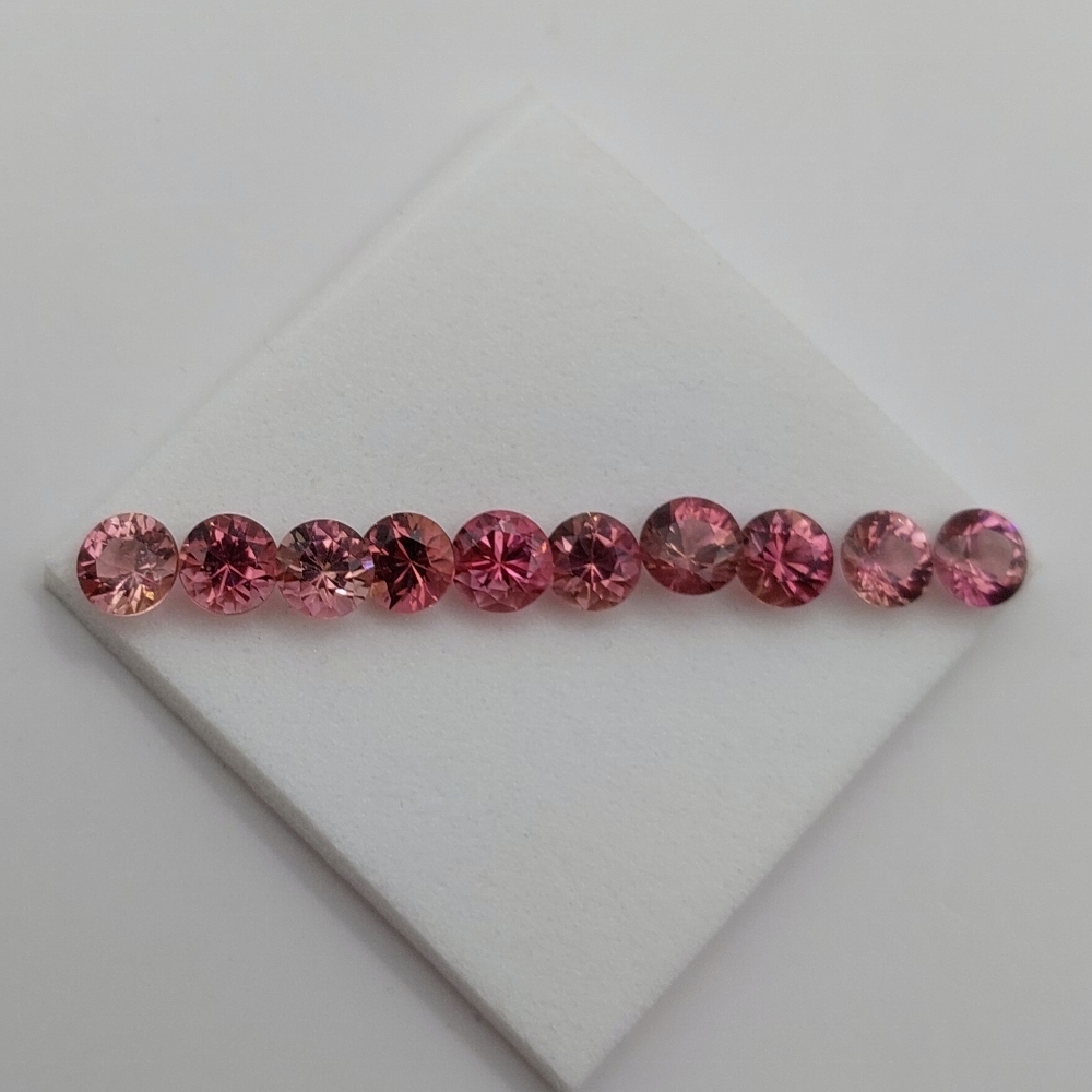 Pink Tourmaline Suite Nigeria 4.5 mm 3.35 Carats Litnon.com