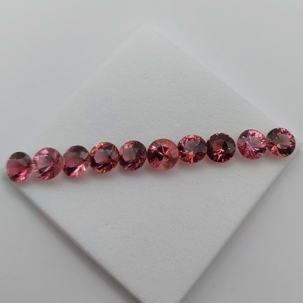 Pink Tourmaline Suite Nigeria 4.5 mm 3.35 Carats Litnon.com