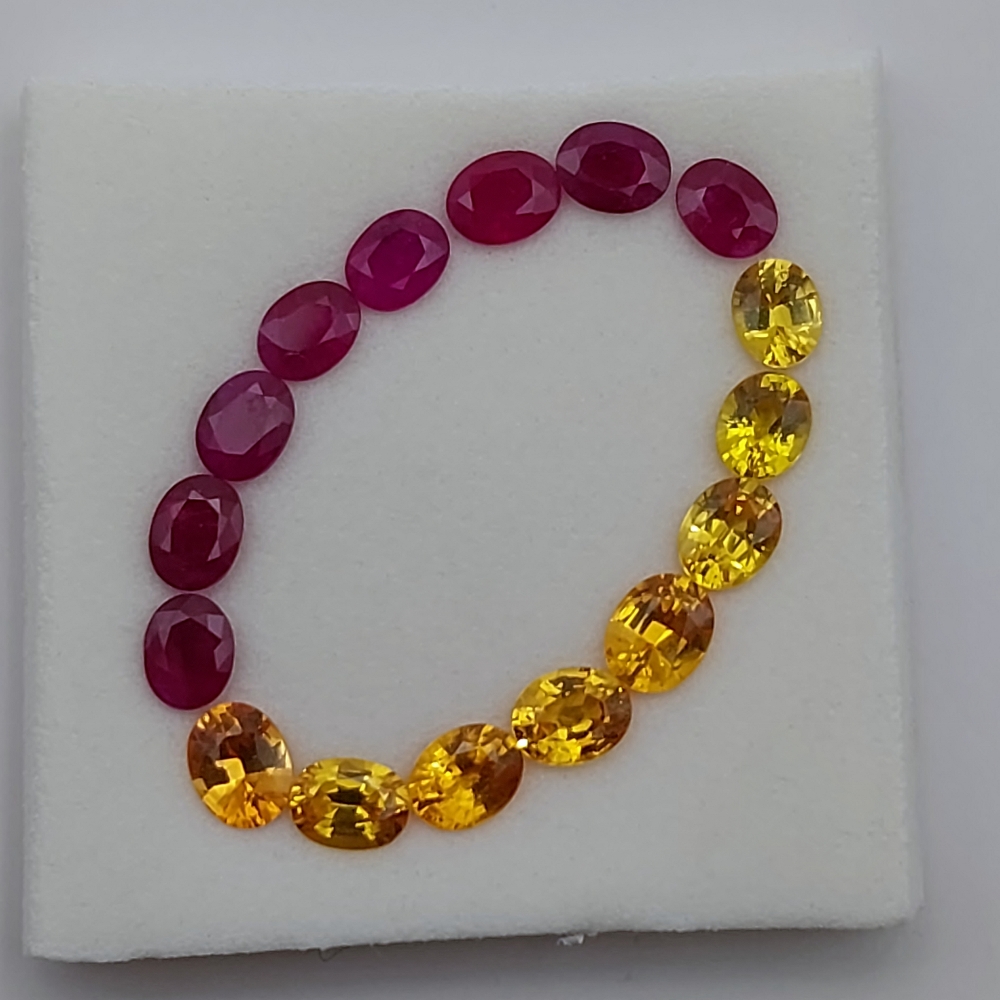 Burmese Ruby Montana Sapphire Suite 3.86 Carats  Litnon.com