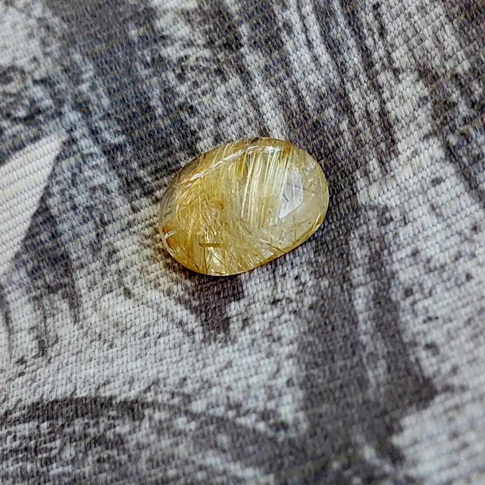Very Pretty Golden Rutile Quartz Cabochon 6.10 Carats Litnon.com