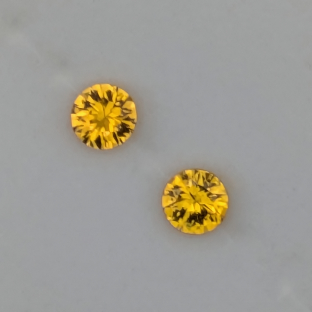 Exceptional Matching Pair Bright Yellow Montana Sapphire Litnon.com