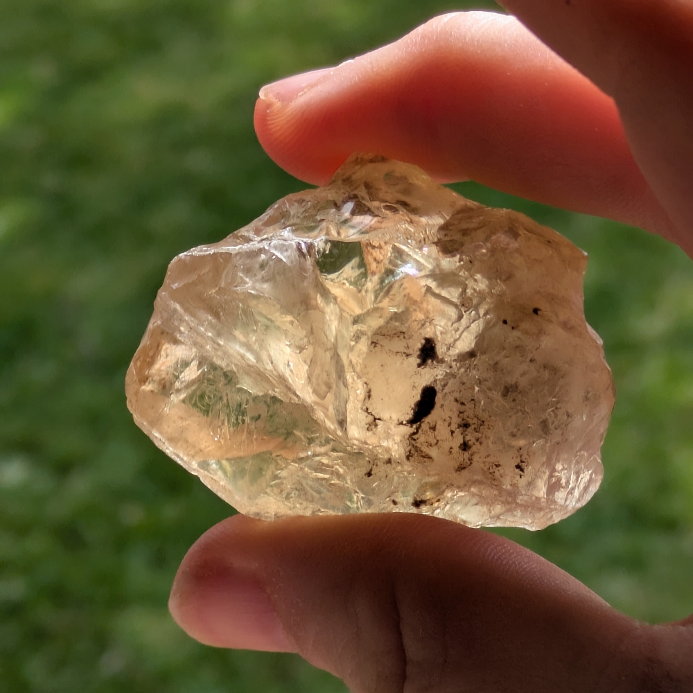 Huge Straw Yellow Heliodor Beryl Facet Rough 58 Grams Litnon.com