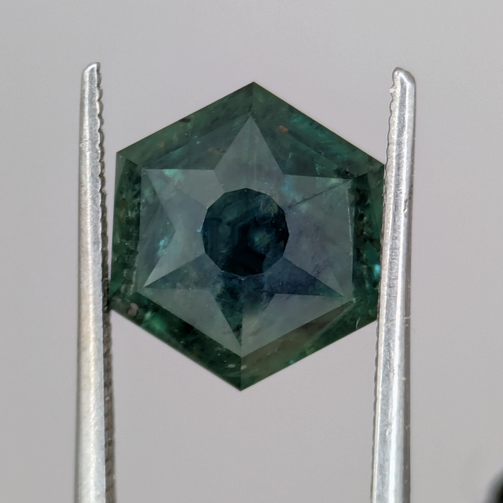 Large Natural Dark Blue Green Blue Montana Sapphire 5.34 Carats Litnon.com