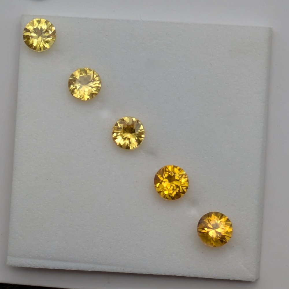 Exceptional Bright Yellow Montana Sapphire Lot 1.75 Carats Litnon.com
