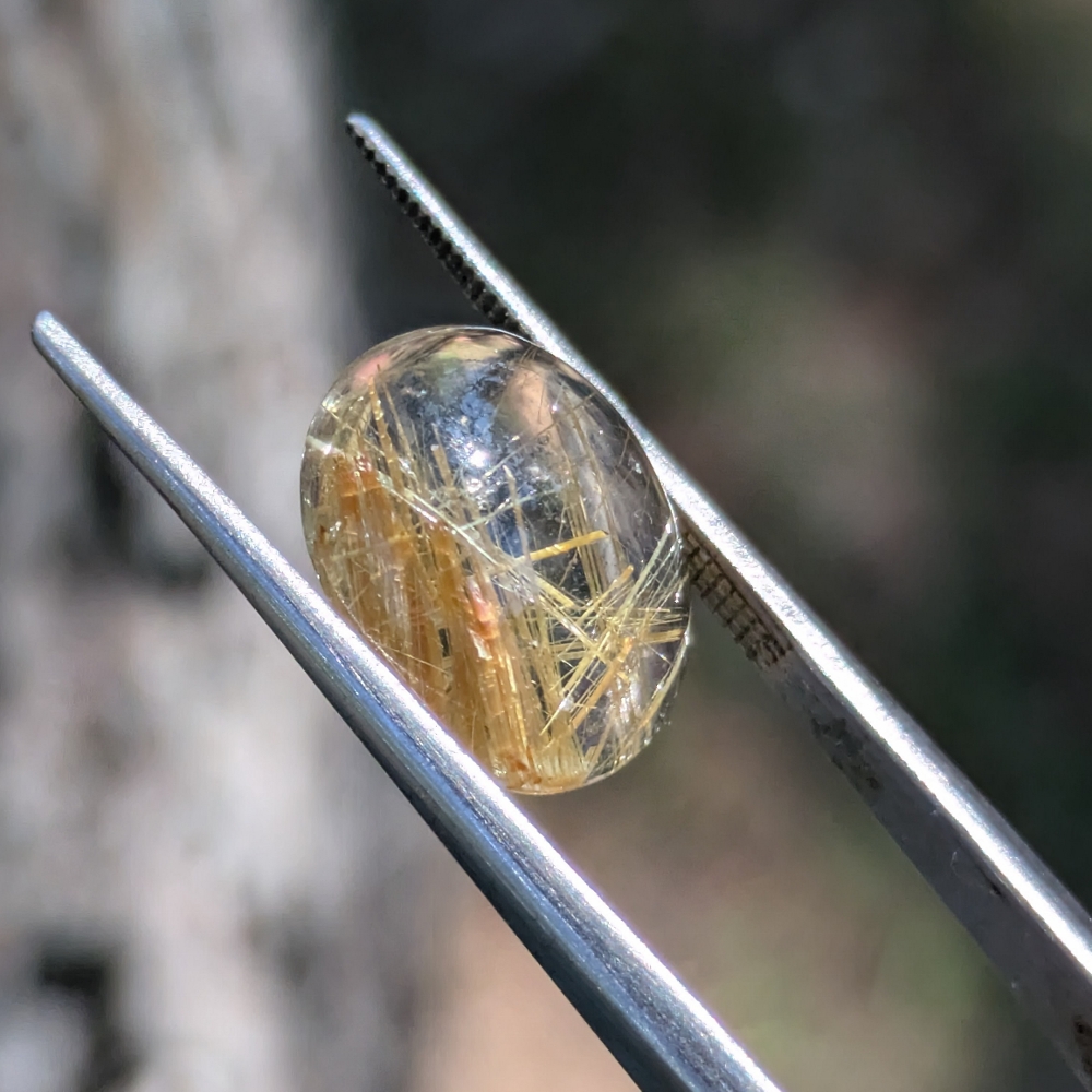 Very Pretty Golden Rutile Quartz Cabochon 5.39 Carats Litnon.com