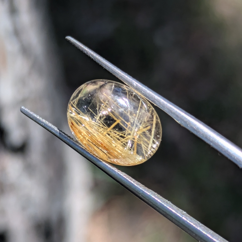 Very Pretty Golden Rutile Quartz Cabochon 5.39 Carats Litnon.com
