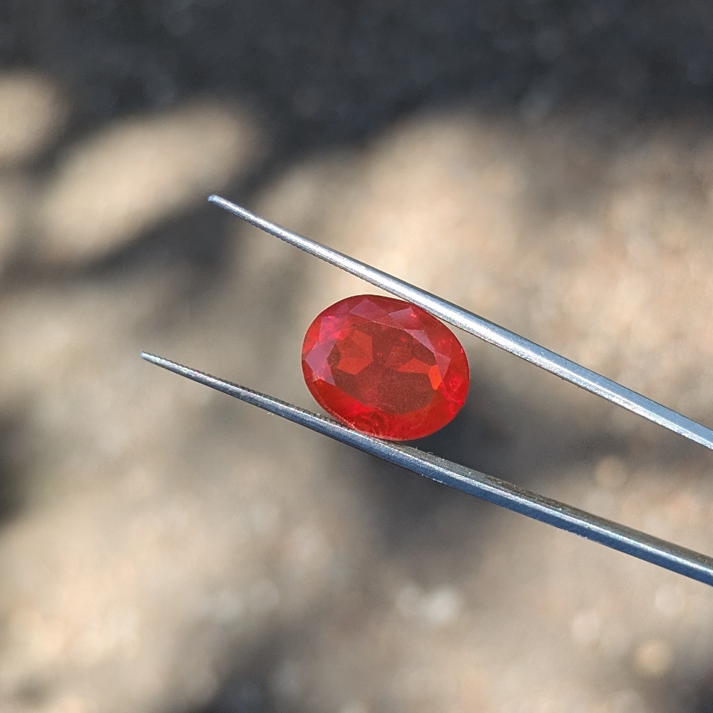 Fine Color Orange Mexican Fire Opal 5.34 Carats Litnon.com