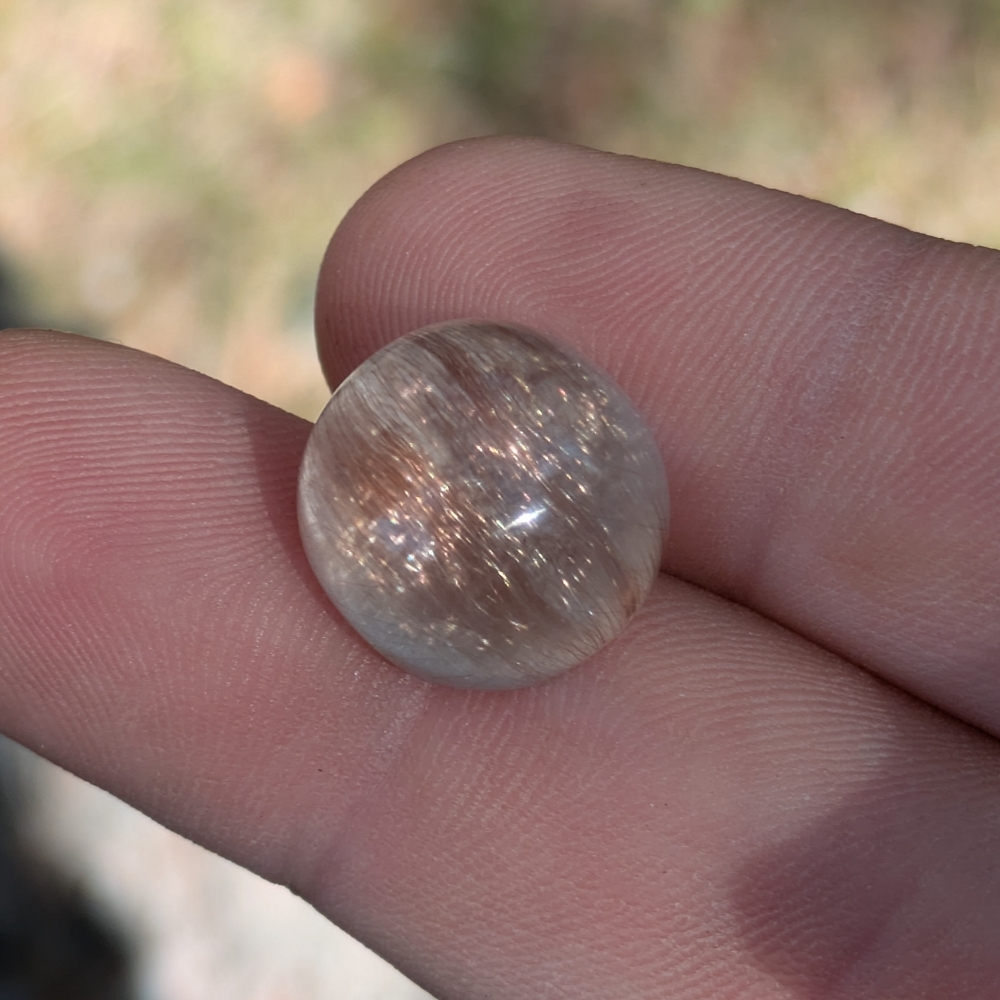 Very Pretty Golden Rutile Quartz Cabochon 18.44 Carats Litnon.com