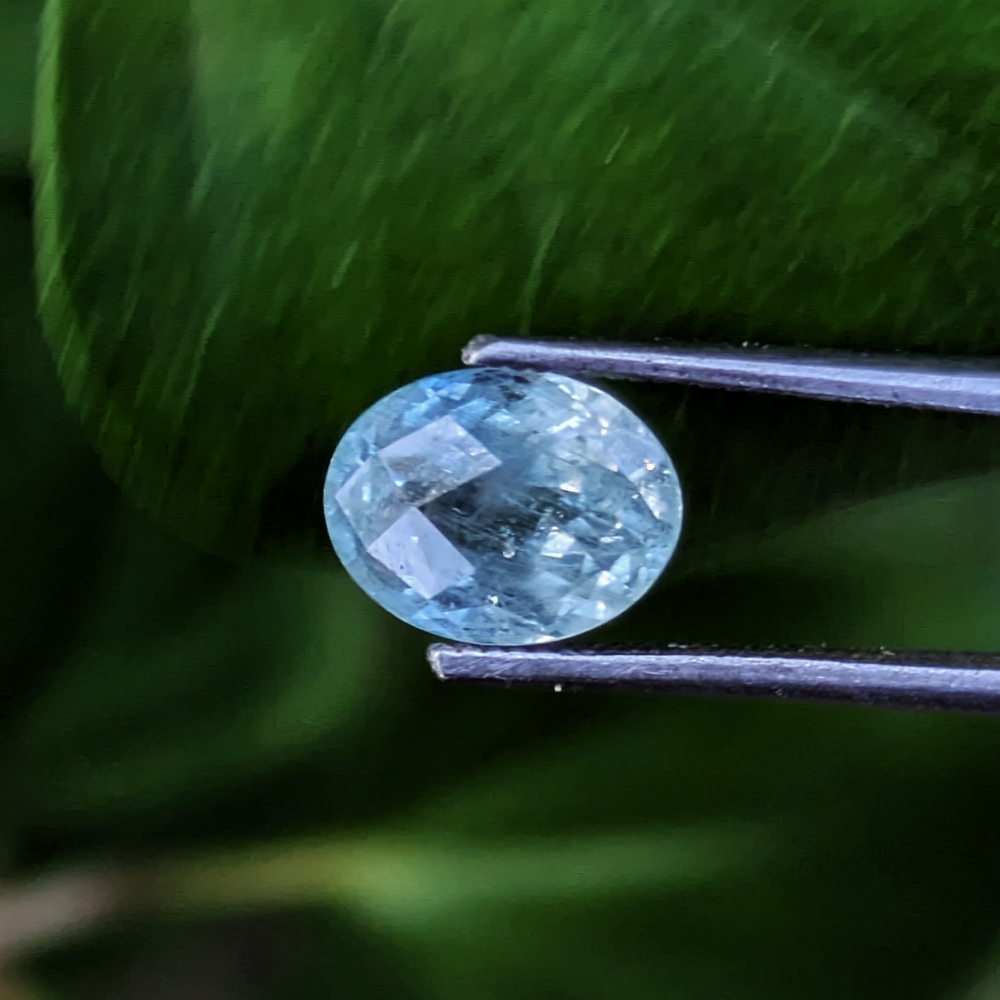 Well Cut Light Green To Blue Montana Sapphire 1.28 Carats Litnon.com