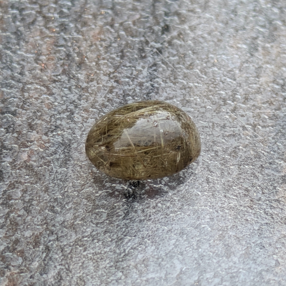 Interesting Rutile Quartz Cabochon  6.33 Carats Litnon.com