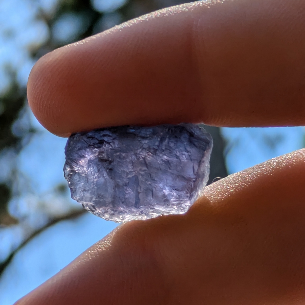 Purple Blue Tanzanian Cordierite - Iolite Facet Rough 17.18 Carats Litnon.com
