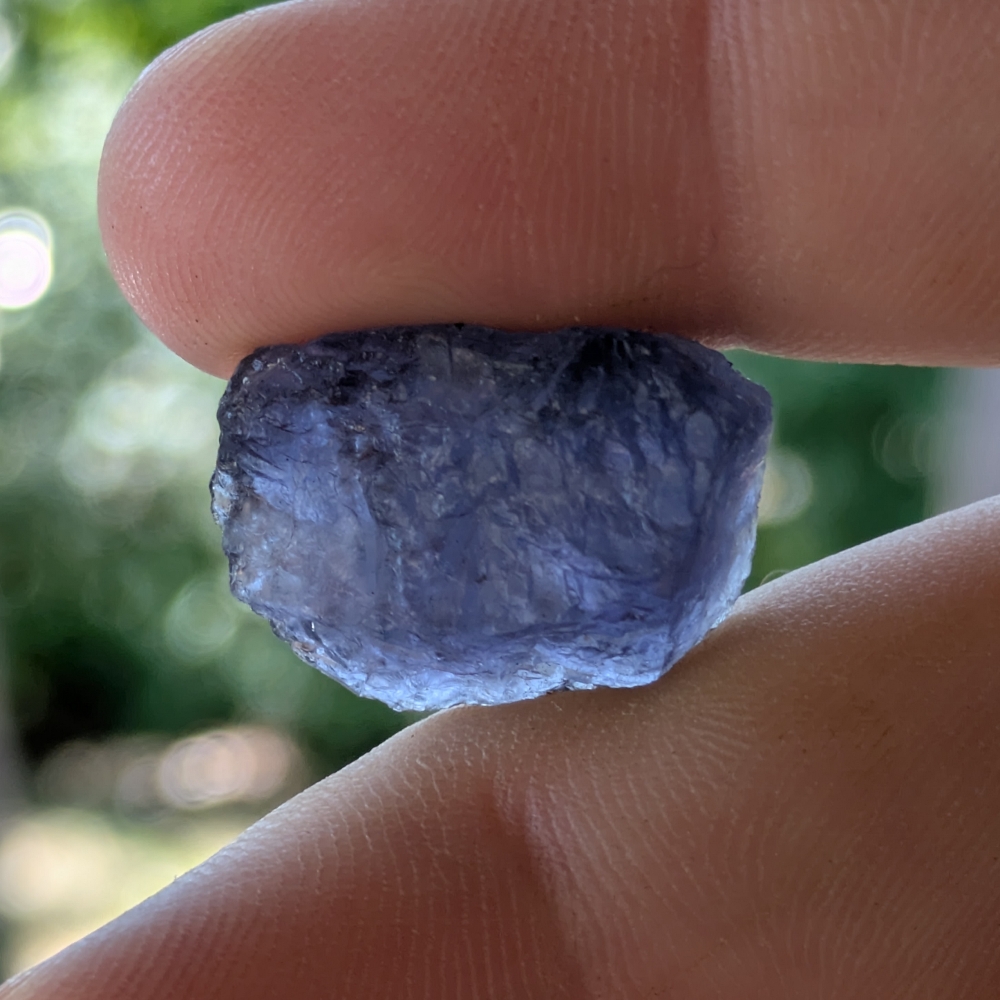 Purple Blue Tanzanian Cordierite - Iolite Facet Rough 17.18 Carats Litnon.com