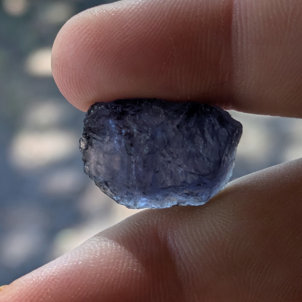 Purple Blue Tanzanian Cordierite - Iolite Facet Rough 17.18 Carats Litnon.com