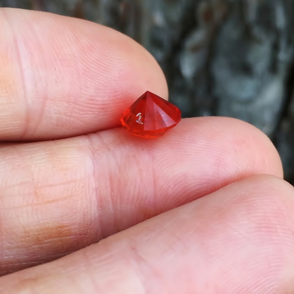 Fine Color and Cut Faceted Orange Mexican Fire Opal 1.54 Carats Litnon.com