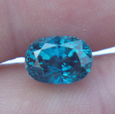 Top Gem Color Cambodian Blue Zircon 6.56 ct  Litnon.com