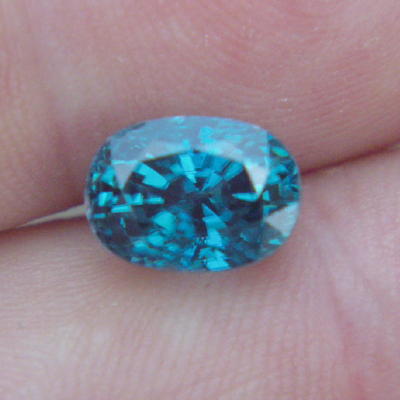 Top Gem Color Cambodian Blue Zircon 6.56 ct  Litnon.com