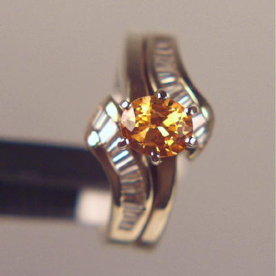 Beautiful Montana Sapphire Diamond 14 kt Ring  Litnon.com